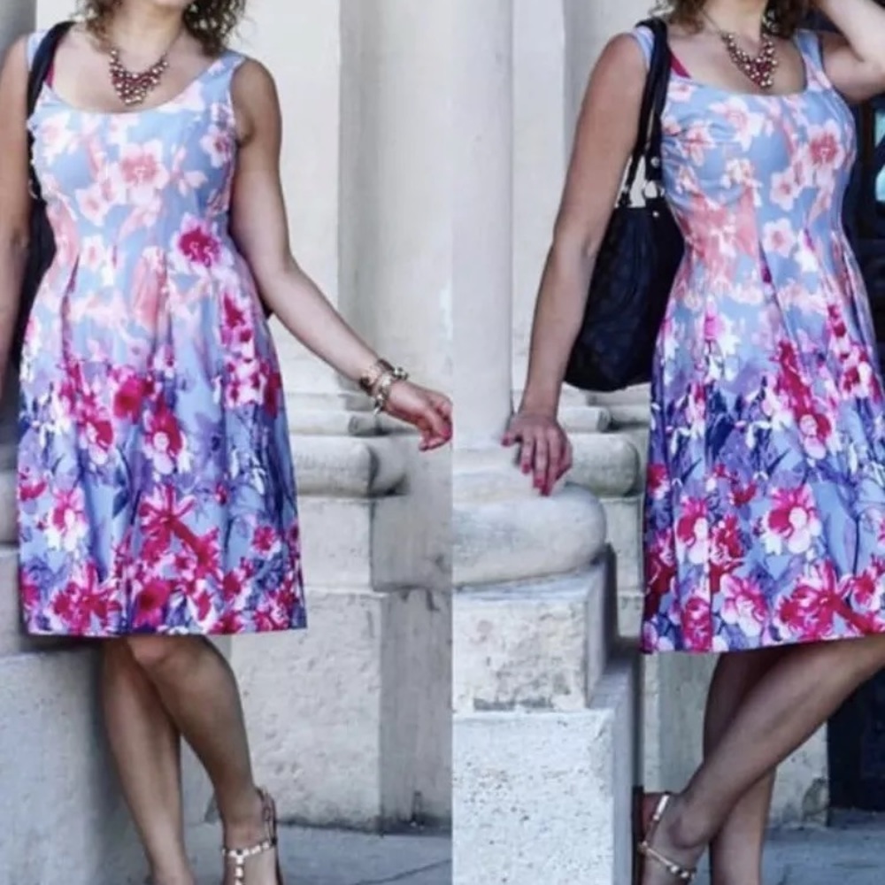 Nine West floral fit and flare dress
